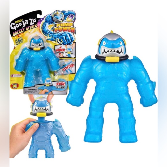 NIB Heroes of Goo Jit Zu Galaxy Attack, Action Figure Pump Power-Air Vac Thrash - Picture 2 of 6